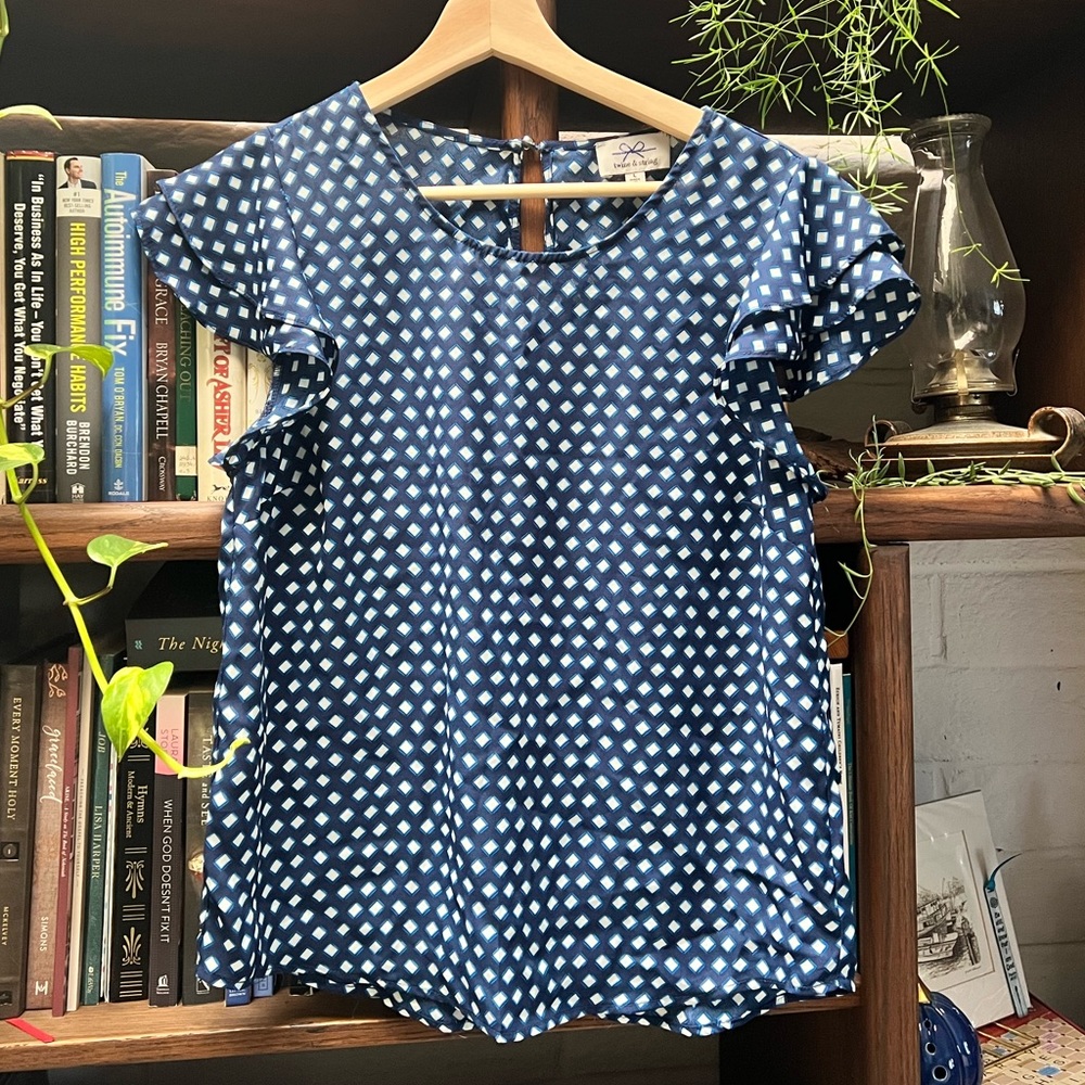 Twine+String | Loose Fit Patterned Blouse - image 1